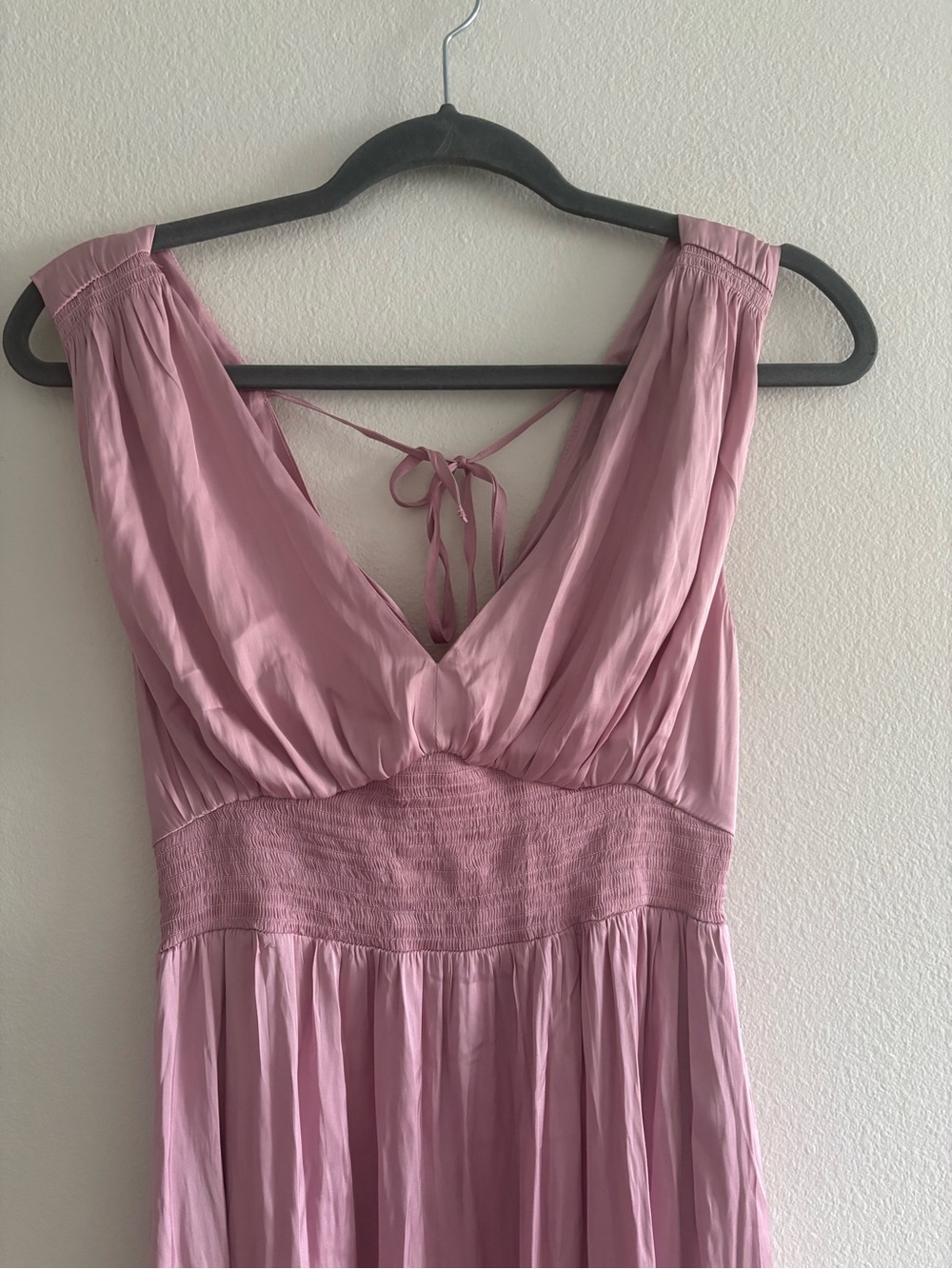 Old Navy Pink Satin Slip Midi Dress Small Petite - Picture 4 of 13